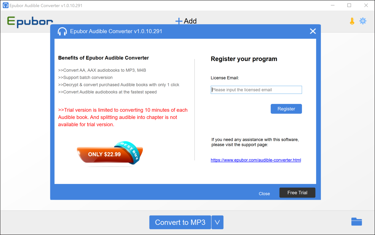 epubor audible converter 1.0.8.97 multilingual