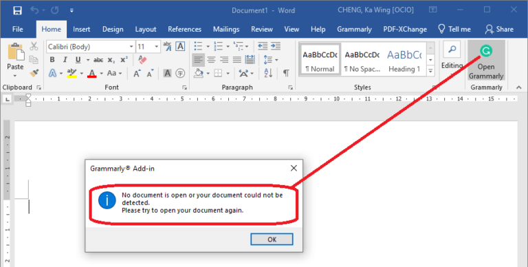 how to add grammarly to word in office compter