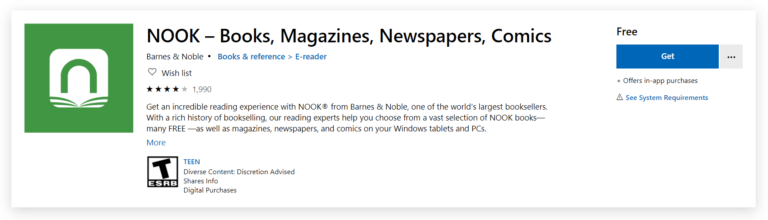 download nook for pc windows 10
