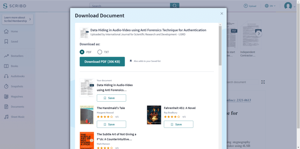 scribd download without account