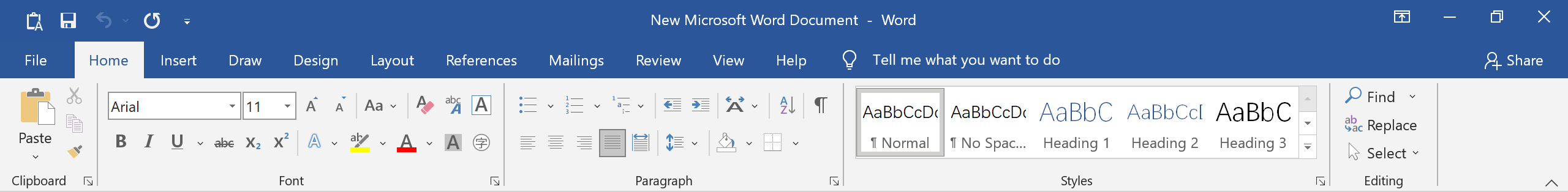 Scheda "File" di Microsoft Word