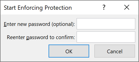 Word Optional to Enter Password Start Enforcing Protection